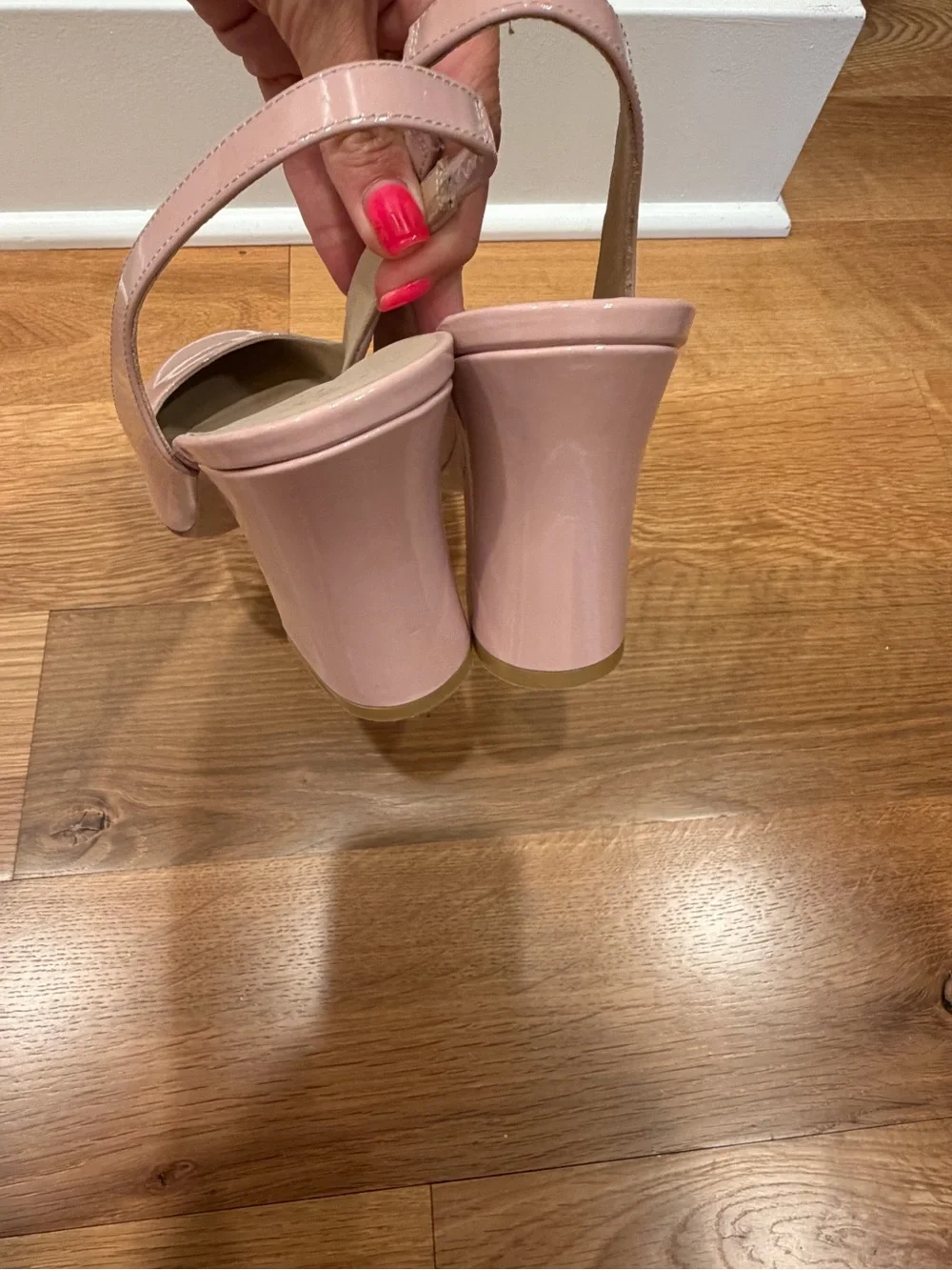 Stuart Weitzman Blush Patent Slingback Pumps